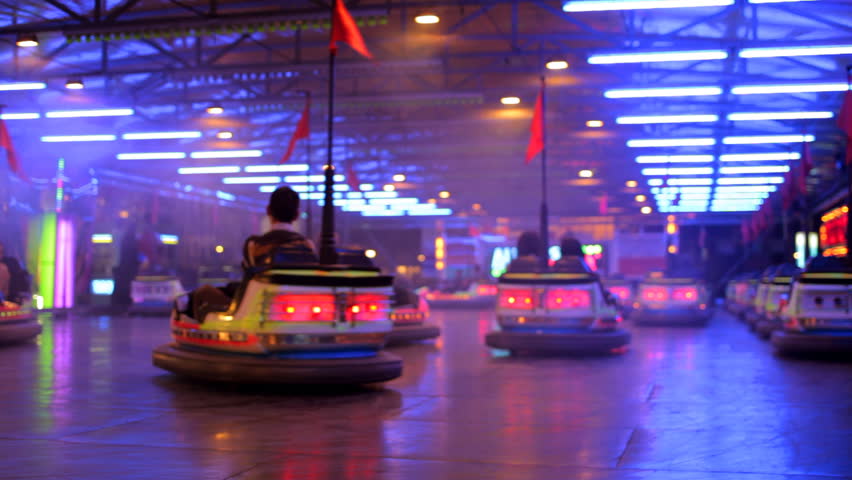 bumper cars at a carnival in spain