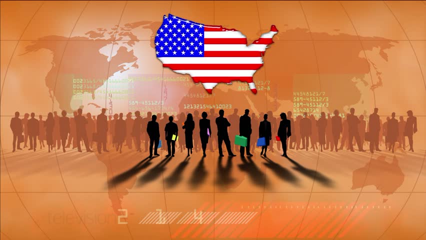 Video motion background: United States statistics pie
