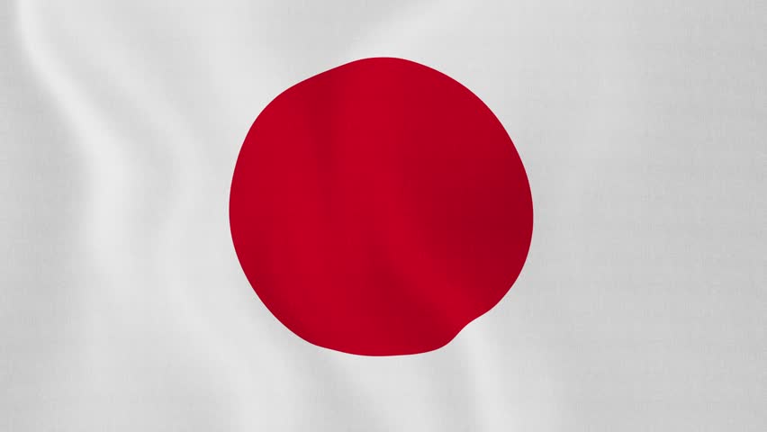 Animated Flag Of Japan - Seamless Loop Stock Footage Video 3099583