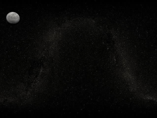 Asteroid exploding,sun in motion and rotating