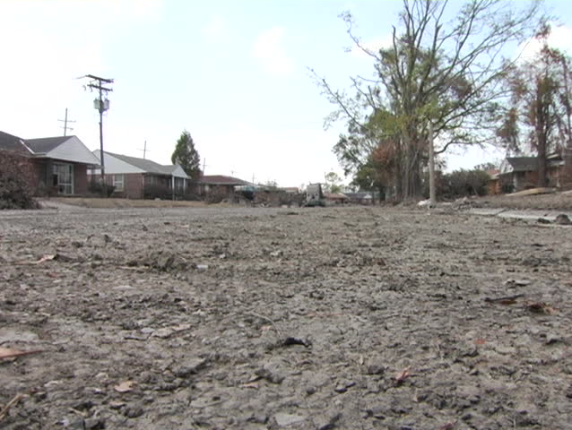 An abandoned neighborhood in St. Bernard Parish just weeks after Hurricane Katrina.