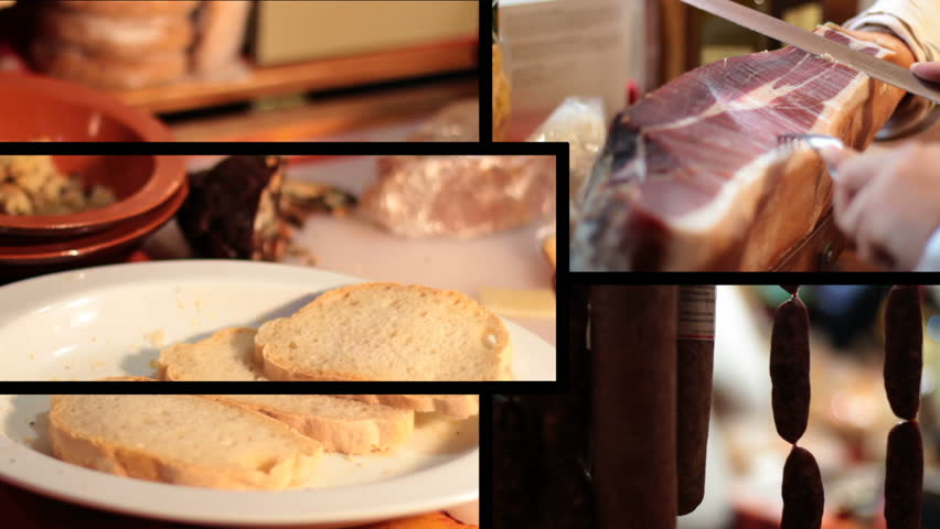 A composition with Italian food