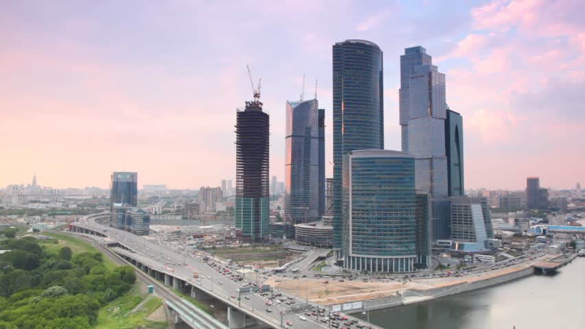 MOSCOW - JULY 5: Moscow International Business Center, July 5, 2010, Moscow, Russia. MIBC is expected to become the first zone in Russia to combine business activity, living space and entertainment into one single development. 
