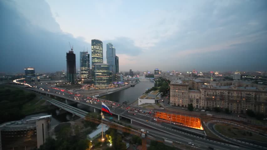 MOSCOW - JULY 5: Moscow International Business Center, July 5, 2010, Moscow, Russia. MIBC is expected to become the first zone in Russia to combine business activity, living space and entertainment into one single development. 