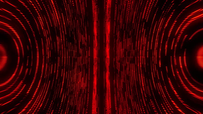 Red Glowing Digital Neon Lines VJ Loop Motion Background Stock Footage ...