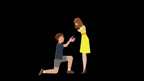 Man Proposing Woman Animation Alpha Channel Stock Footage Video (100%  Royalty-free) 1007482588 | Shutterstock