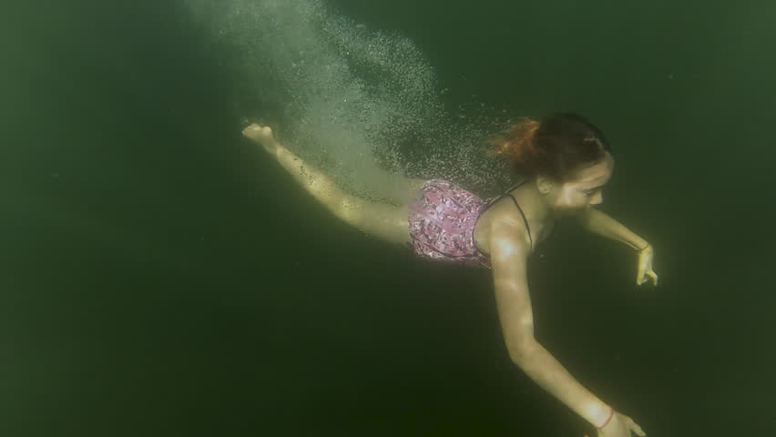 Preteen Girl Swimming In Lake Stock Footage Video 100 Royaltyfree