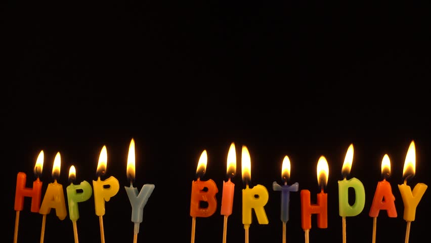 Extinguishing Happy Birthday Candles 4k Stock Footage Video 100