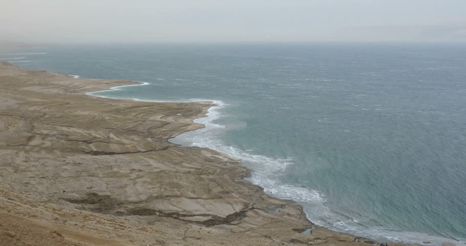 Asian sea receded shoreline
