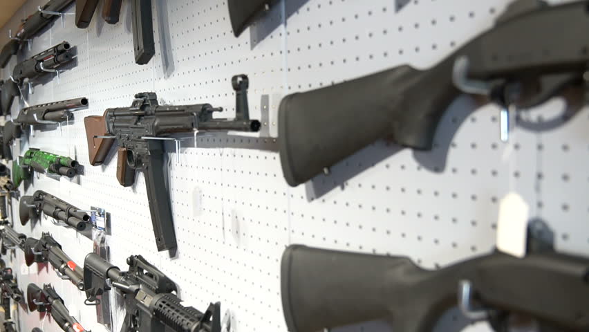 Guns On Wall in a Stock Footage Video (100% Royalty-free) 1009550498 ...