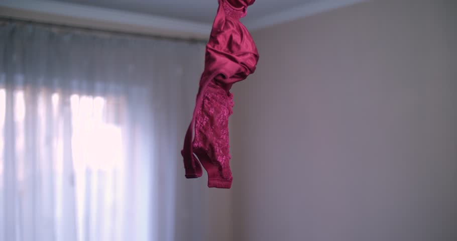 Bra Hanging On A Chandelier Stock Footage Video 100 Royalty