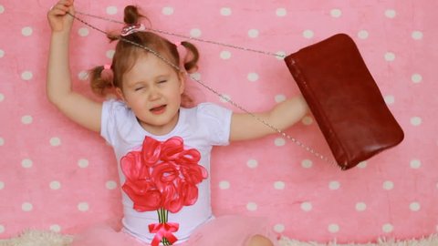 Beautiful Little Girl Looking In Stock Footage Video 100 Royalty