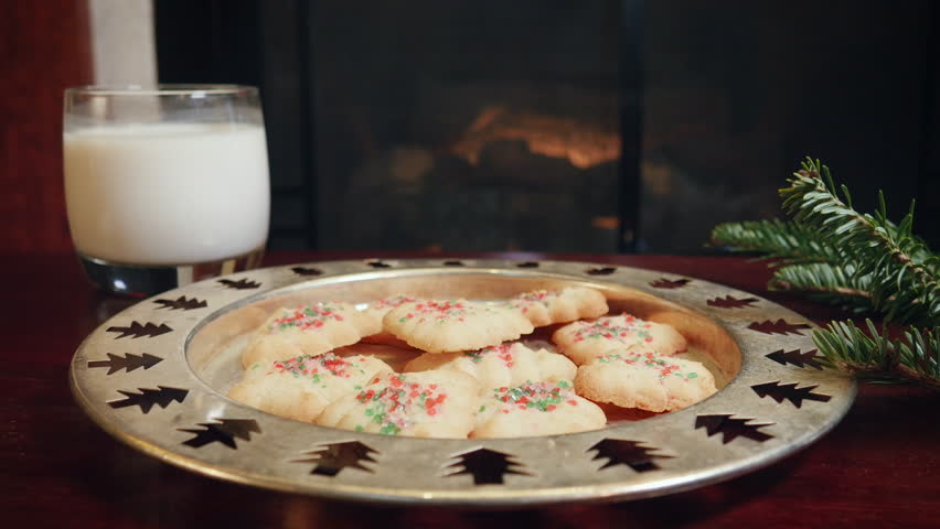 Christmas Scene With A Plate Stock Footage Video 100 Royalty