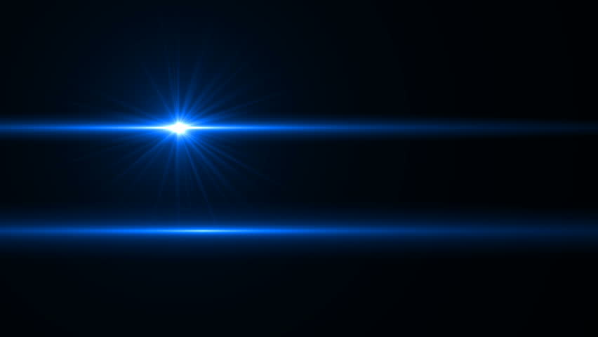 Blue Lens Flare Star Flare Black Stock 