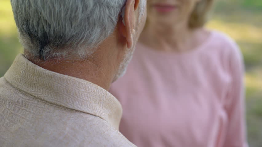 Old Couple Kissing And Embracing Stock Footage Video 100 Royalty