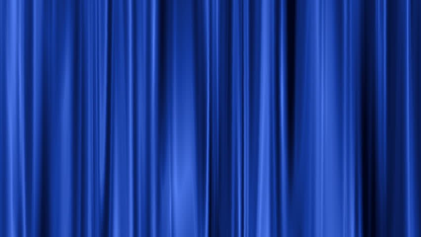 Blue Curtain Swaying Background Stock Footage Video (100% Royalty