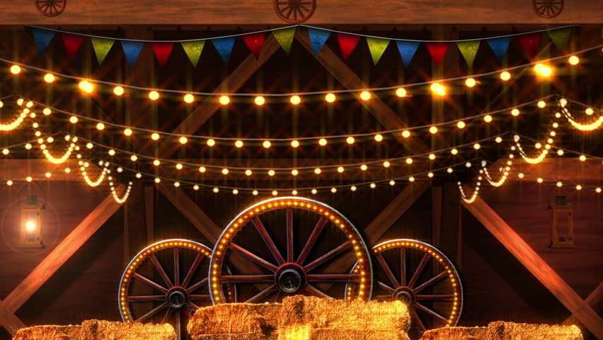 Barn Dance Scene With Lit Stock Footage Video 100 Royalty Free