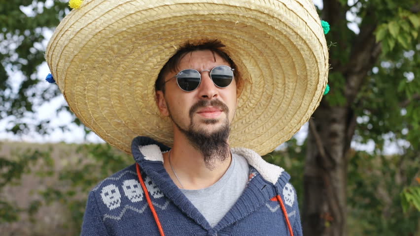 Mexican Sombrero Sunglasses With Moustache