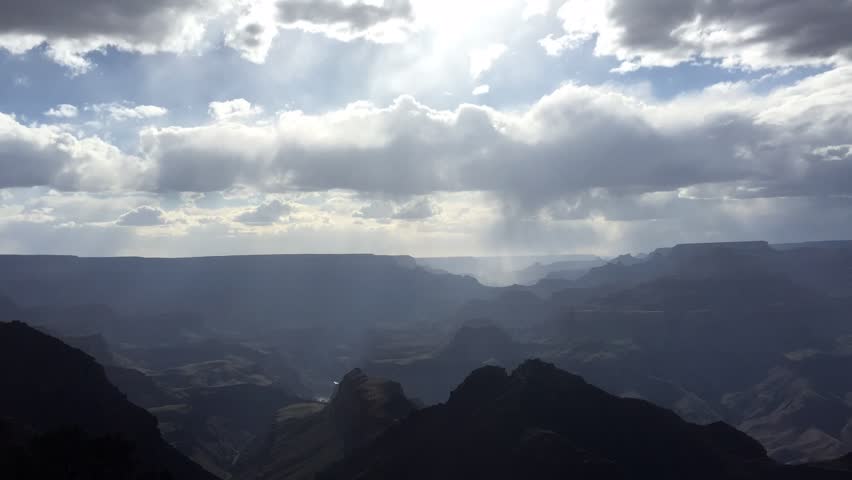 Landscape and rain clouds at Grand Canyon National Park, Arizona image ...