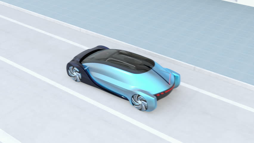 Fuel Cell Powered Autonomous Car Stockvideos Filmmaterial