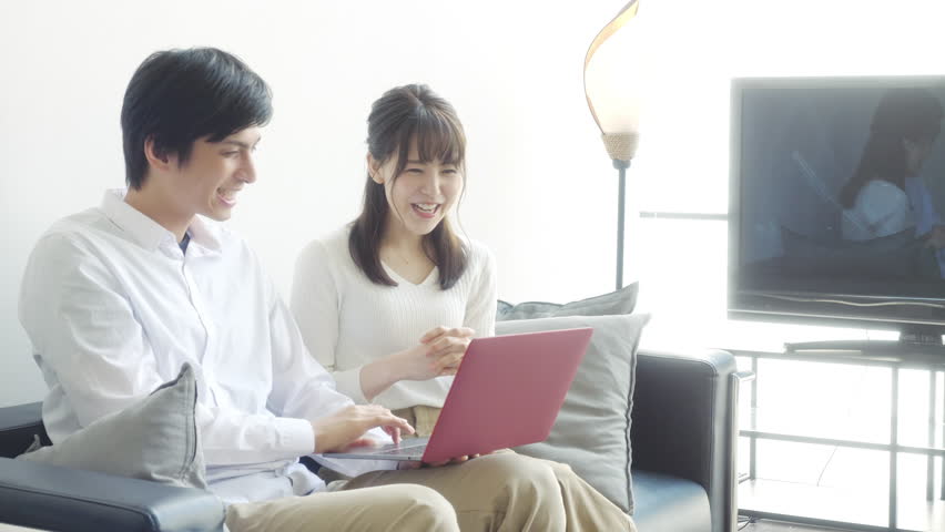 Panties watching couple asian
