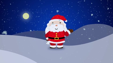 Cartoon Santa Claus Poses Stock Video Footage 4k And Hd