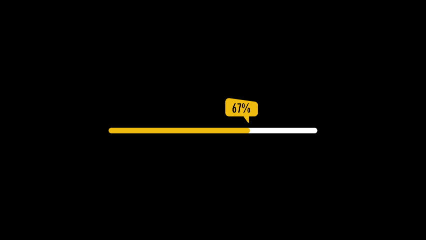  Loading  Bar Percentage Animation Alpha Stock Footage Video 