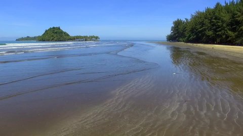 Waves Of Air Manis Beach In Padang West Sumatra Indonesia