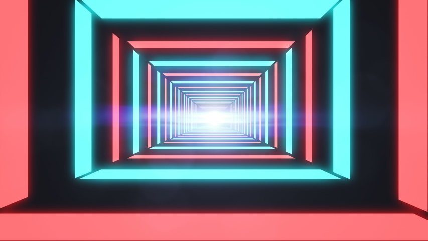 Abstract Neon Futuristic Tunnel 3d Stock Footage Video 100 Royalty Free 1033633298 Shutterstock