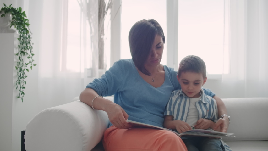 Mother And Son Read Books Stock Footage Video 100 Royalty Free