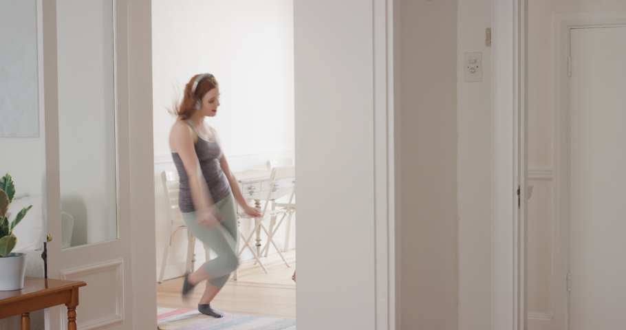 Funny Woman Dancing At Home Stock Footage Video 100 Royalty Free