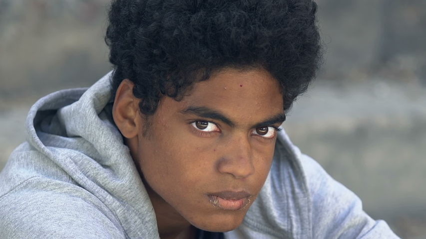Young African American Poor Teen Stock Footage Video 100 Royalty