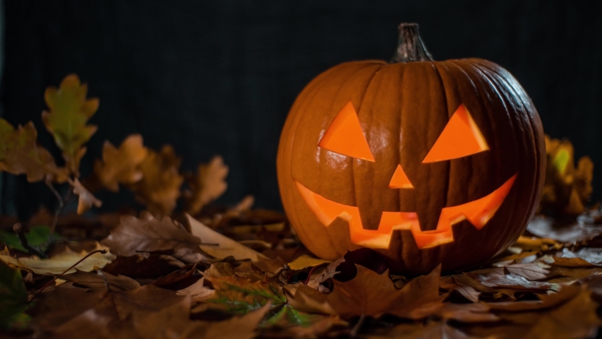 Jack-O-Lantern Lights at Halloween image - Free stock photo - Public ...