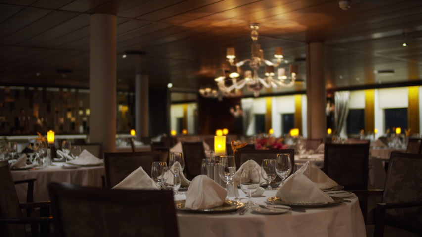 Fine Dining Restaurant - Classy Stock Footage Video (100% Royalty-free