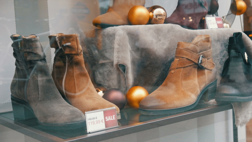 Shoes On The Shelf At The Shoe Store Image Free Stock Photo Public