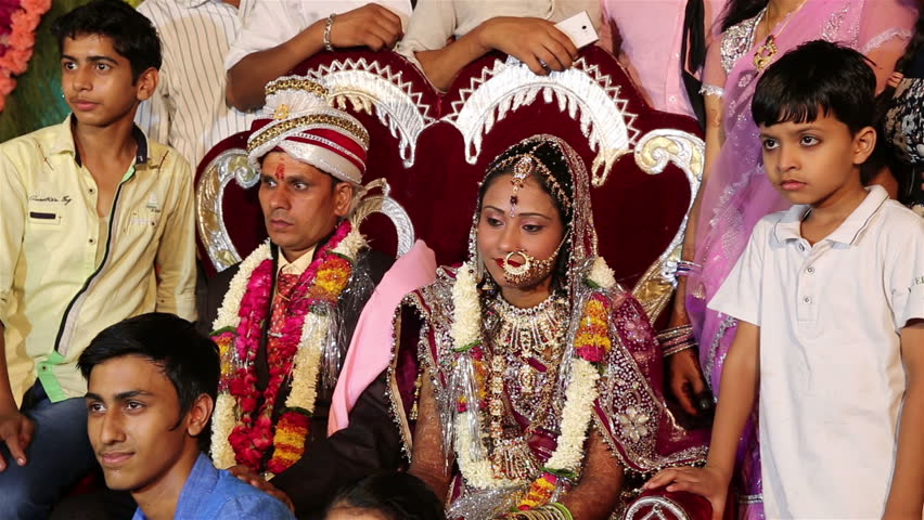 Amritsar India September 29 2017 Unidentified Indian Woman Vrindavan India July 11 2017 Traditional Indian Wedding Relatives And Guests