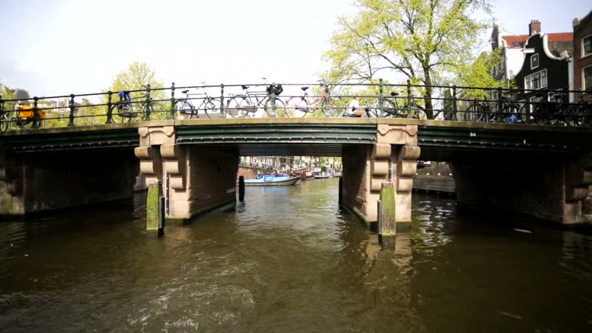 amsterdam netherlands april 29 2015 boat trip along amsterdam canals amsterdam