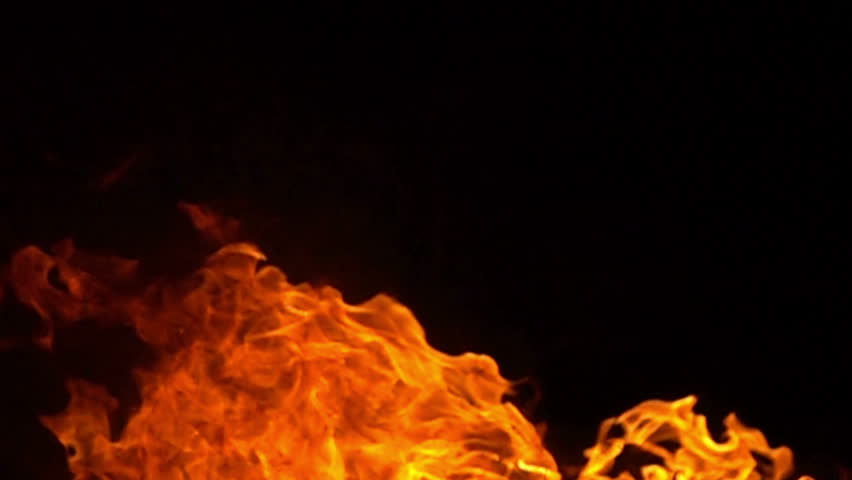 Detailed Fire Background (full Hd ,slow Motion, Seamless Loop) Stock