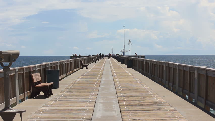 Stock video of fishing pier on the gulf of | 11332958 | Shutterstock