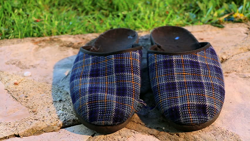 Slippers On Feet Stock Footage Video 