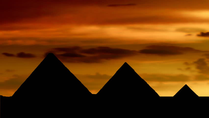 Egyptian Pyramids At Orange Dusk Vidéos De Stock 100 Libres De Droit 1230178 Shutterstock