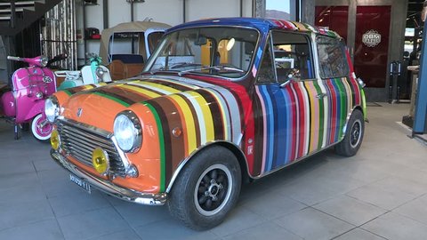 A Colorful Vintage Mini Car Stock Footage Video 100 Royalty Free A Colorful Vintage Mini Car Stock Footage Video 100 Royalty Free 12469778 Shutterstock