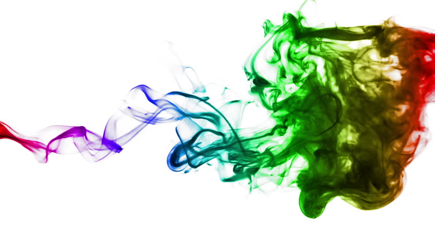 Multi Colored Rainbow Smoke On White Stock Footage Video 100 Royalty