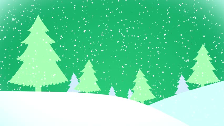 Video Animation Cartoon, Winter Forest, Moose Walking Through The Woods ...