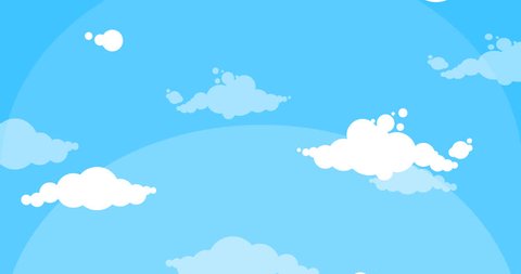 Cartoon White Clouds Moving Blue Sky Stock Footage Video (100%  Royalty-free) 13489808 | Shutterstock