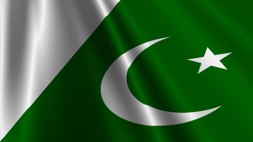 Pakistan Flag With Fabric Structure (4K, Loop, Green Background) Stock ...