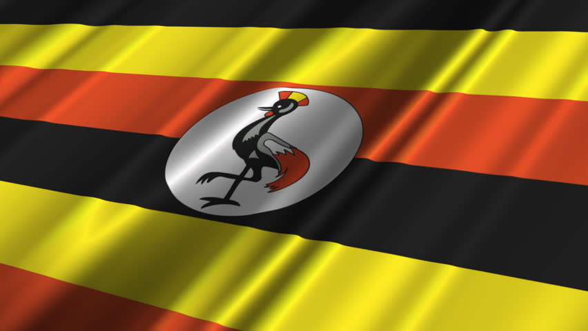 A Beautiful Satin Finish Looping Flag Animation Of Uganda. A Fully ...