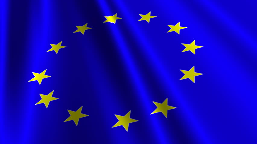 European Union Flag 3D Stars Loop (HD). Animation Of A Stylized 3d EU ...