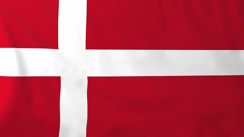 Flag Of Denmark Slow Motion Stock Footage Video 100 Royalty