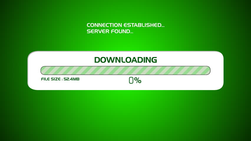 Stock Video Clip of Downloading computer screen graphic ...